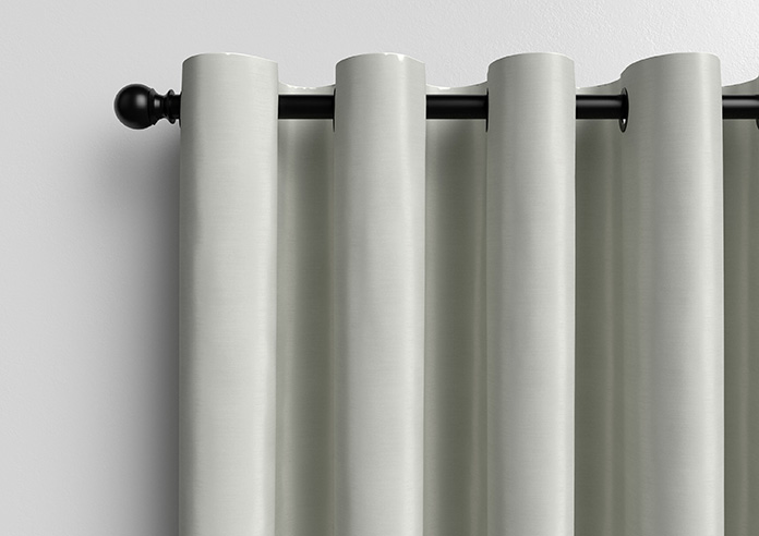 Akoya Faux Silk, Lustre Pure Silver - Made to Measure Curtains - Image 12